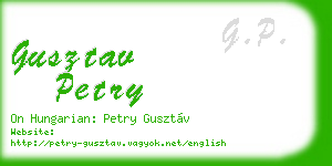 gusztav petry business card